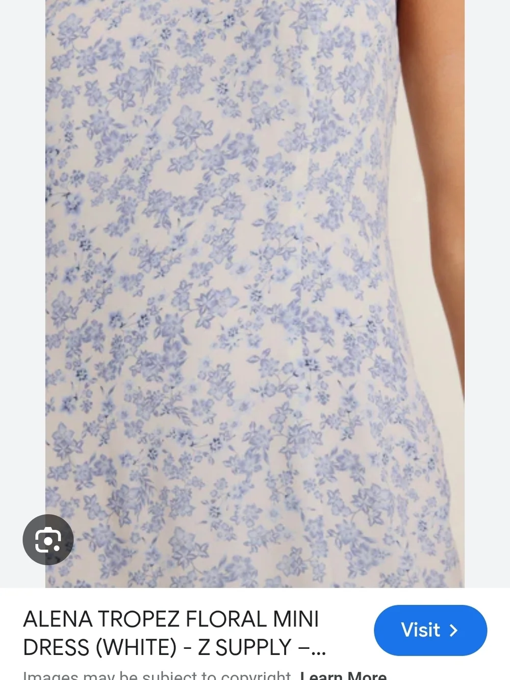 Z Supply Blue Floral Midi Slip Dress - Picture 4 of 7